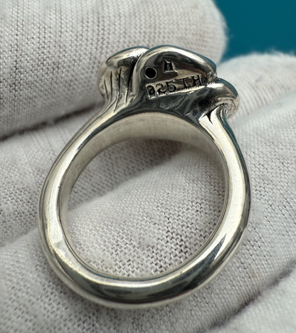 Sterling Silver Ring with Flower Motif 3