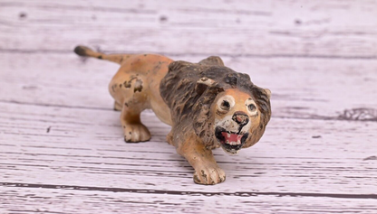 Stunning Antique Austrian Vienna Cold Painted Bronze of Lion Ready to Attack9