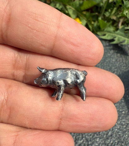 Cute Antique / Vintage Italian .925 Sterling Silver Figure of Miniature Pig4