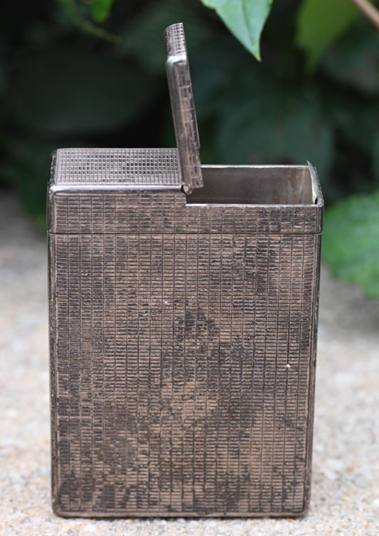 Vintage or Antique Sterling Silver Cigarette / Cigar Safe Case0