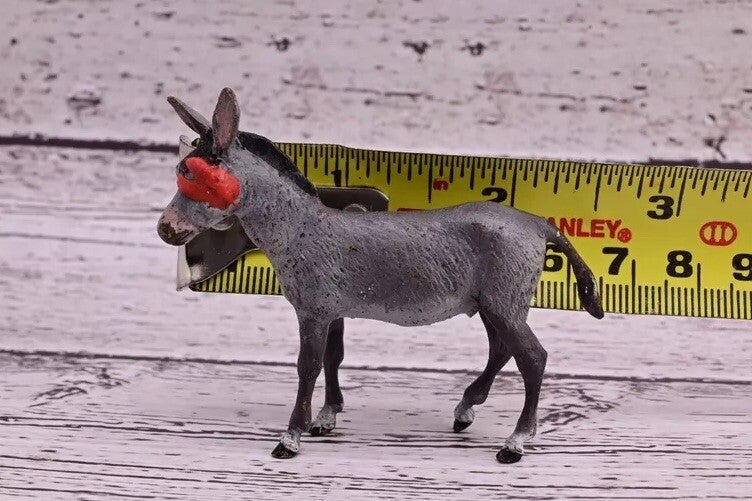 Antique Austrian Vienna Cold Painted Bronze Figure of Donkey with Red Eyepatch11