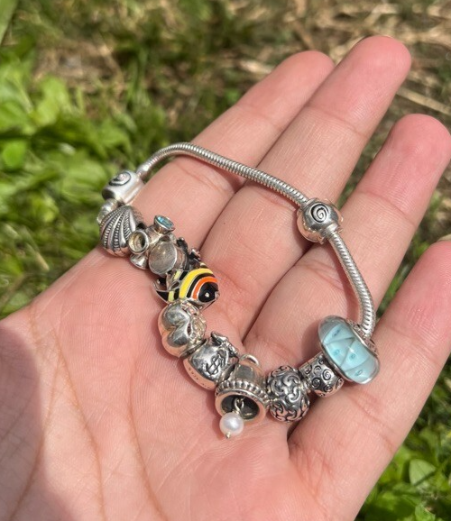 Gorgeous Vintage PANDORA Sterling Silver Charm Bracelet 2