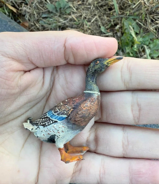 Wonderful Antique Austrian Vienna Cold Painted Bronze Figure of Mallard Duck0