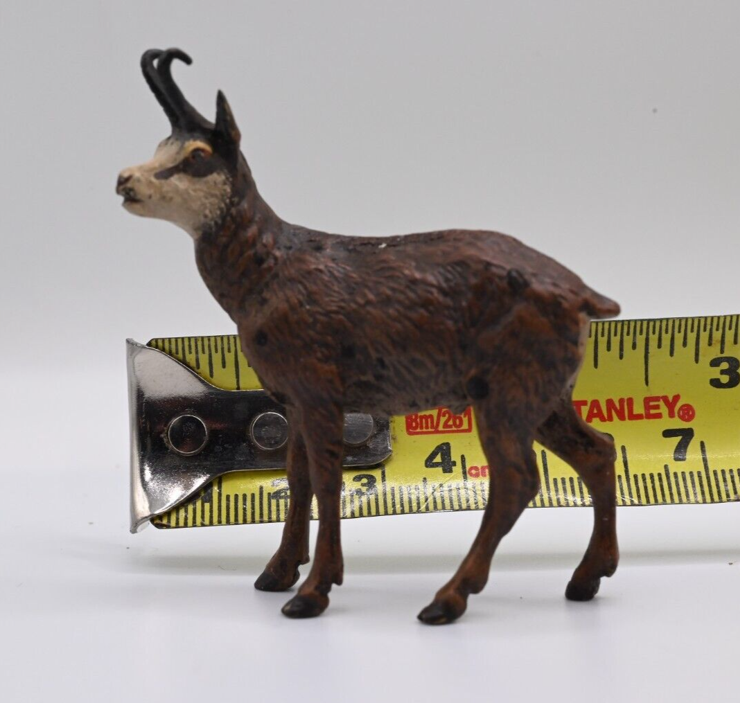 Life-like Antique Austrian Vienna Cold Painted Bronze Figure of Chamois Deer10