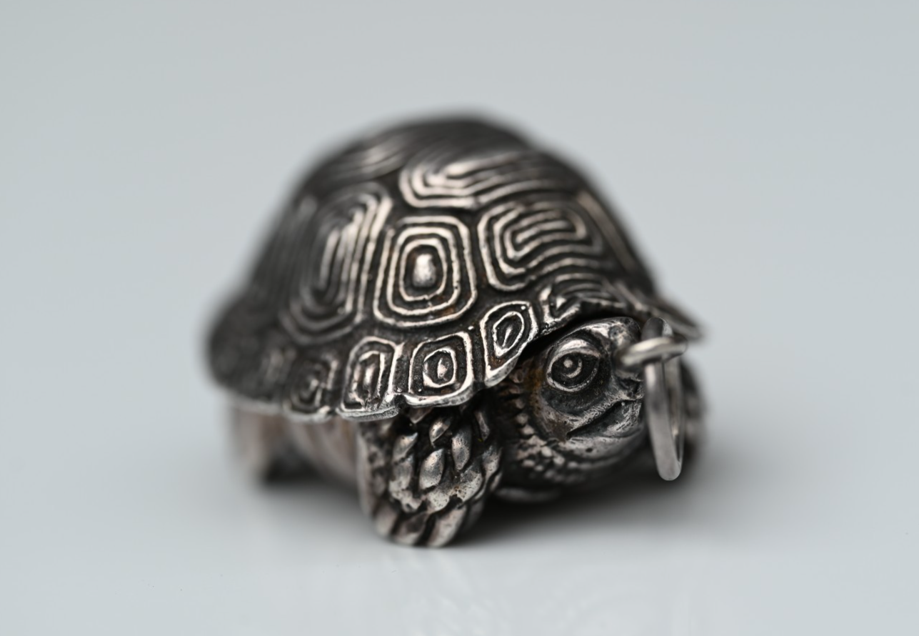Awesome Sterling Silver Tortoise Pendant with Hidden Compartment1