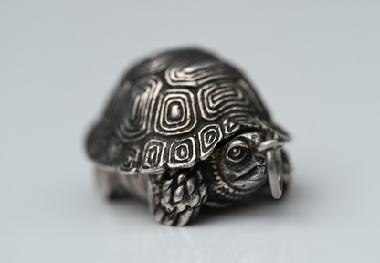 Awesome Sterling Silver Tortoise Pendant with Hidden Compartment1