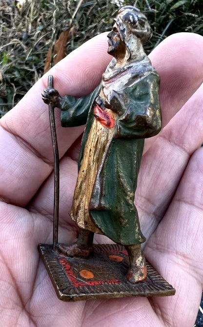 Antique Austrian Vienna Cold Painted Bronze Figure of Bedouin Arab Man3