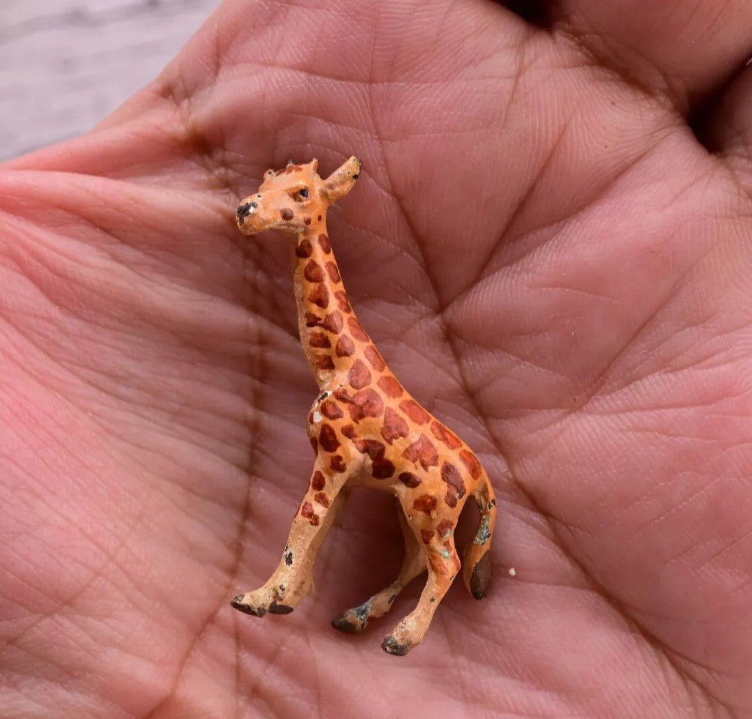Collectible Antique Austrian Vienna Cold Painted Bronze Figure of Little Giraffe7