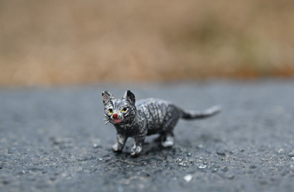 Cute Antique Austrian Vienna Cold Painted Bronze Figure of Tom Cat4