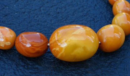 Stunning Natural Baltic Butterscotch Amber Necklace With Large Beads3