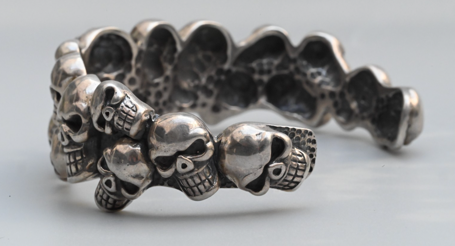 Fantastic Sterling Silver Cuff Bracelet with Skull Design10