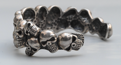 Fantastic Sterling Silver Cuff Bracelet with Skull Design10