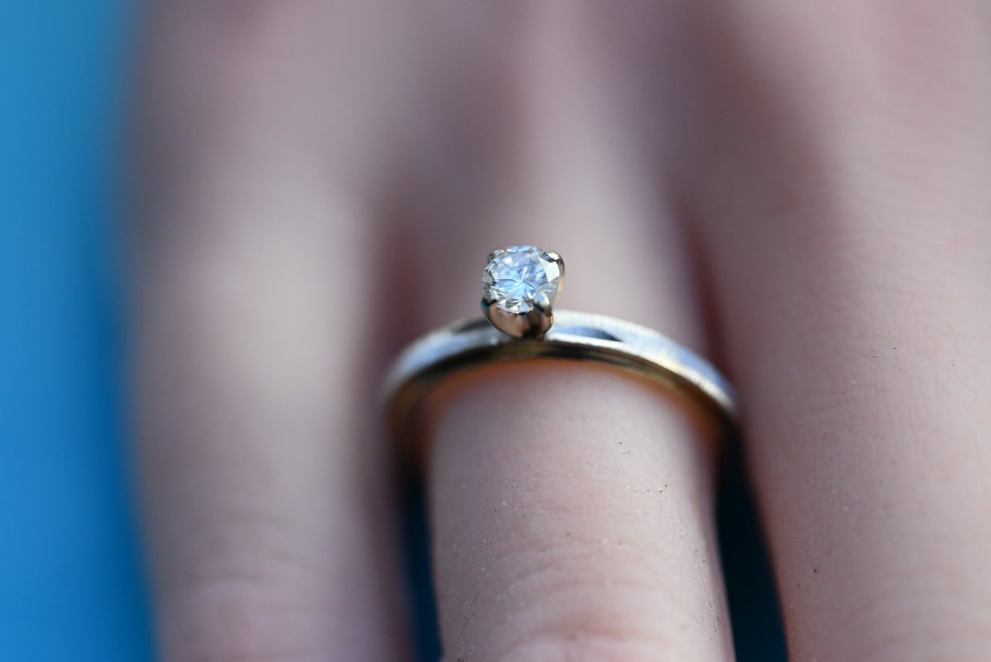 Gorgeous Vintage 14k Yellow Gold Ring W/ .25 Ct Diamond Solitaire4