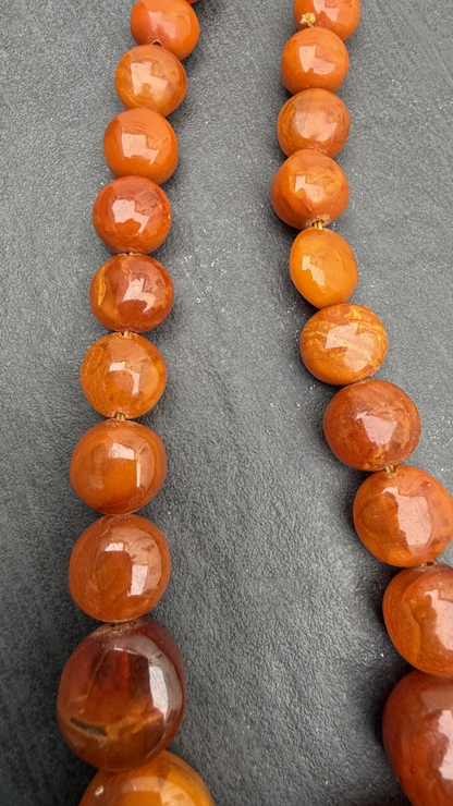 Super Cool Vintage Candy Drop Shape Natural Butterscotch Amber Necklace3