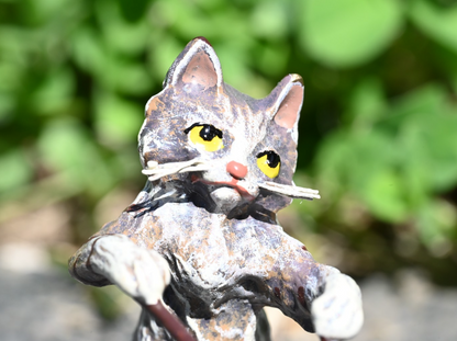 Fritz Bergmann  Austrian Vienna Cold  Painted Bronze Musical Cat with Xylophone2