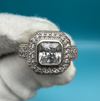 Amazing Designer Signed Art Deco CZ 925 Sterling Silver Ring7