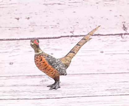 Amazing Antique Austrian Vienna Cold Painted Bronze Figure of Ring Neck Pheasant13