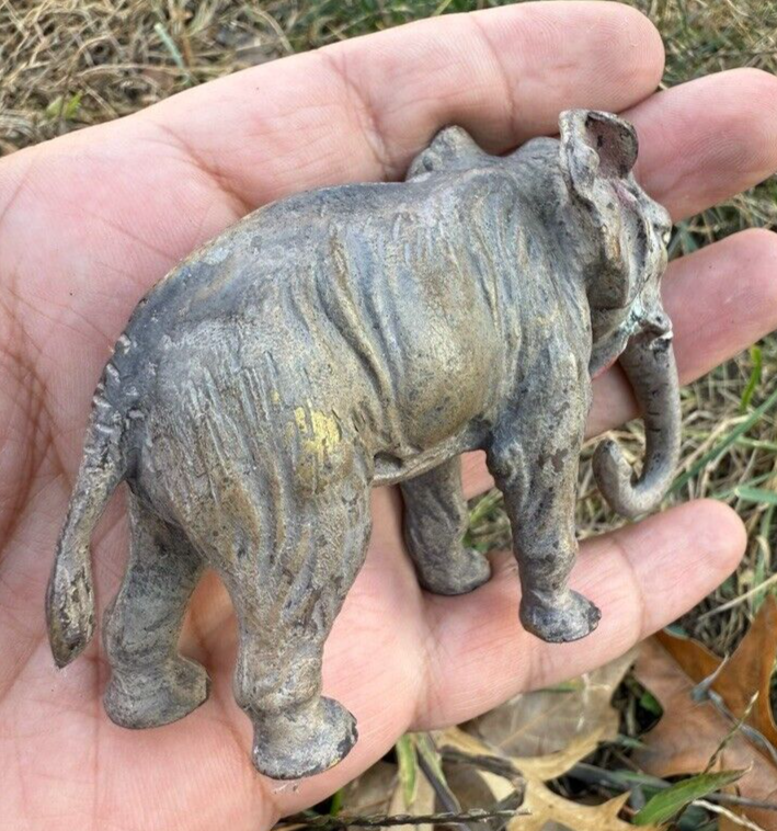 Highly Detailed Antique Austrian Vienna Cold Painted Bronze Figure of Elephant10