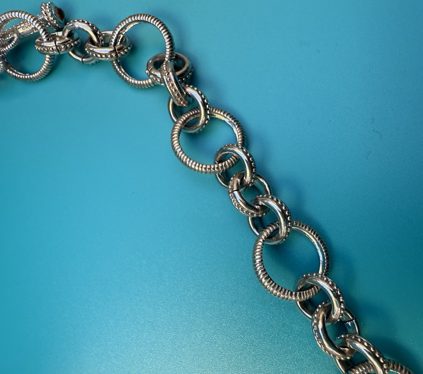 Gorgeous Vintage Chunky Cable Link Necklace Sterling Silver by Judith Ripka 12
