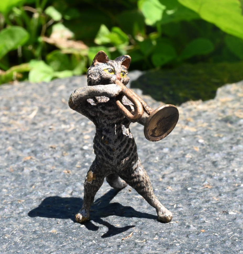 Rare Antique Franz Bergmann Austrian Vienna Cold Painted Bronze Cat Orchestra20