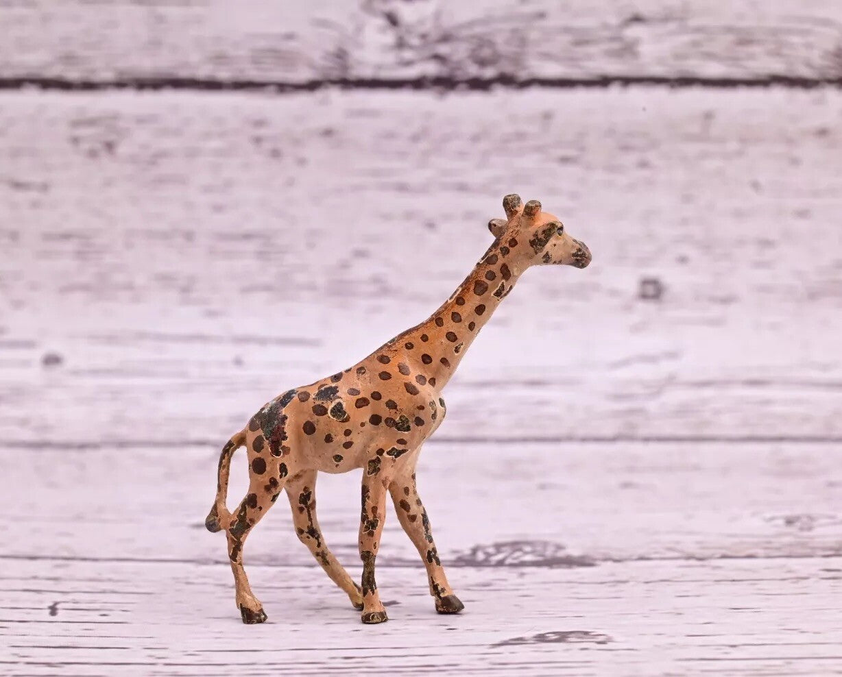 Nice Old Antique Austrian Vienna Cold Painted Bronze Figure of Giraffe0