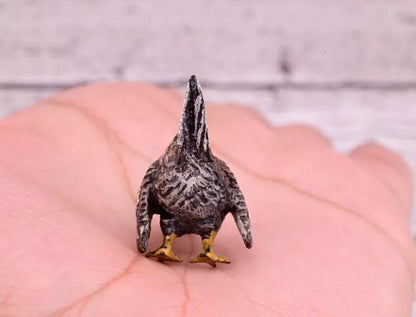 Unusual Antique Austrian Vienna Cold Painted Bronze Figure of Miniature Hen2