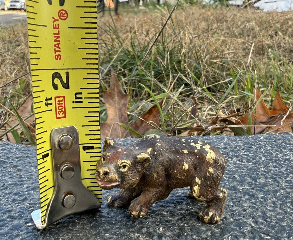Gorgeous Antique Austrian Vienna Cold Painted Bronze Figure of Brown Bear Cub7