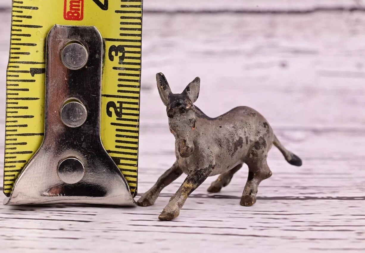 Amazing Antique Austrian Vienna Cold Painted Bronze Figure of Running Donkey13