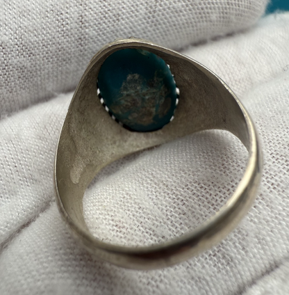 Sterling Silver Ring with Natural Turquoise (Feroza) Gemstone5