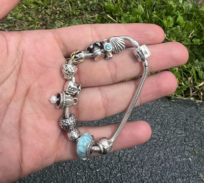 Gorgeous Vintage PANDORA Sterling Silver Charm Bracelet 3