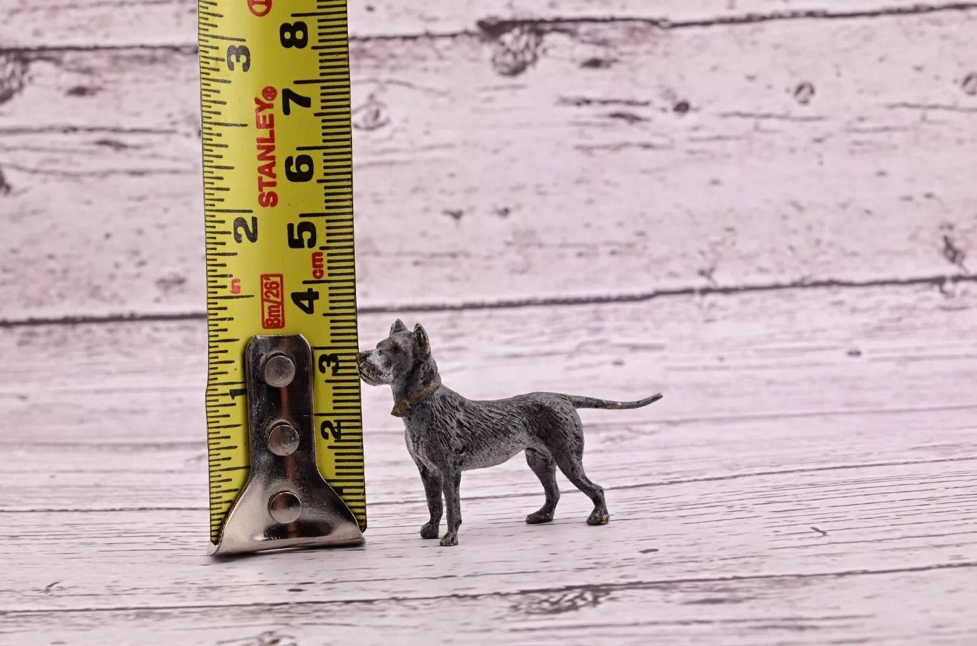 Early Antique 1900s Austrian Vienna Cold Painted Bronze Figure of Great Dane Dog8