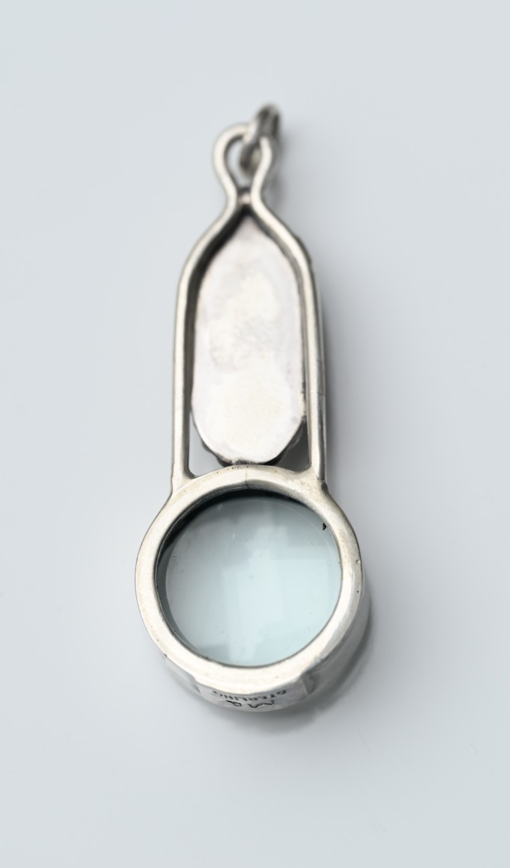 Sterling Silver Southwest Jewelers Loupe with Lagoon Colored Turquoise1