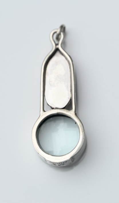Sterling Silver Southwest Jewelers Loupe with Lagoon Colored Turquoise1