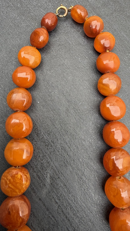 Super Cool Vintage Candy Drop Shape Natural Butterscotch Amber Necklace9
