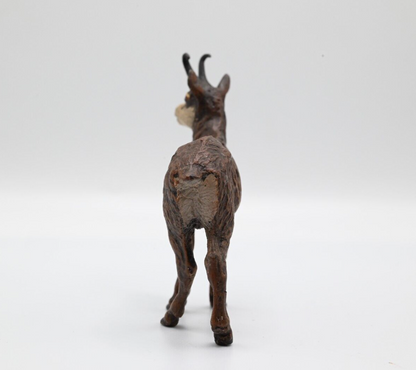 Life-like Antique Austrian Vienna Cold Painted Bronze Figure of Chamois Deer4