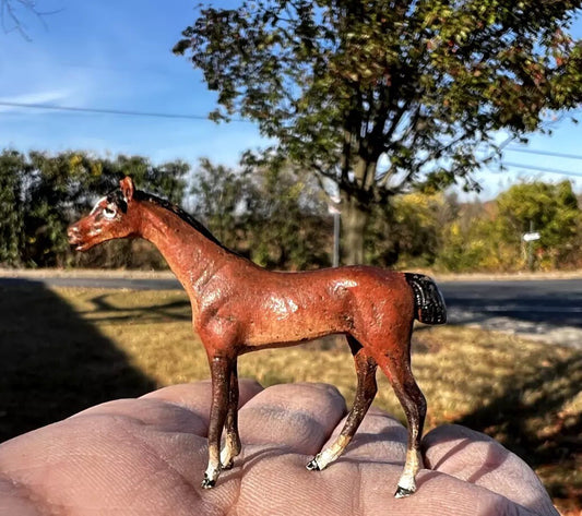 Original Antique Austrian Vienna Cold Painted Bronze Figure of Horse1