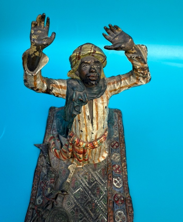 Antique Franz Bergmann Austrian Vienna Cold Painted Bronze Figure of Arab Man8