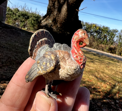 Beautiful  Antique Austrian Vienna Cold Painted Bronze Figure of Turkey0