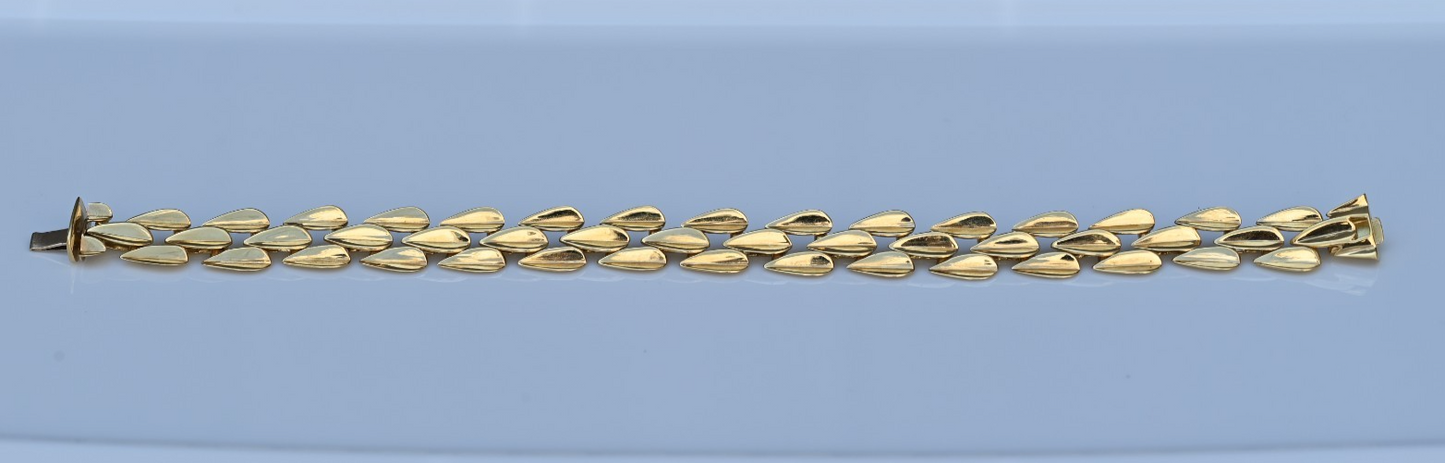 Hard to Find Designer Robert Lee Morris 18K Yellow Gold Dart Motif Bracelet2
