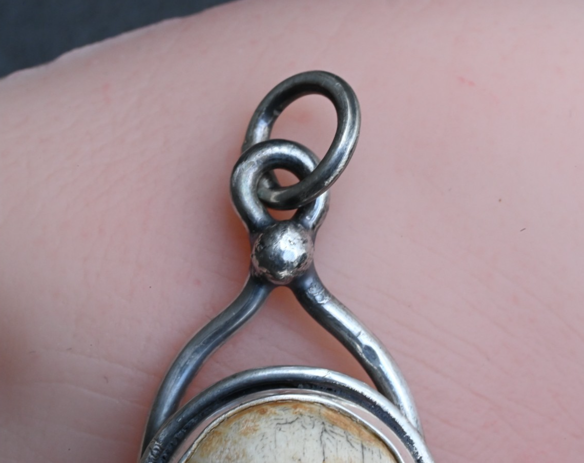 Vintage Signed Sterling Silver Southwest Jewelers Loupe with Human Skull Motif2