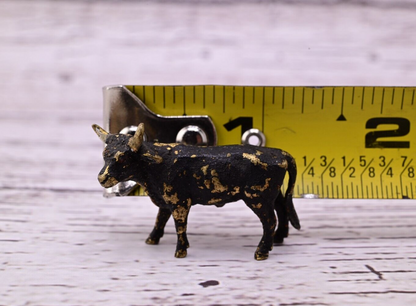 Small Early Antique Cold Painted Austrian Vienna Bronze Black Bull6