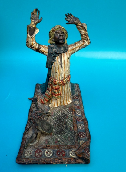 Antique Franz Bergmann Austrian Vienna Cold Painted Bronze Figure of Arab Man7