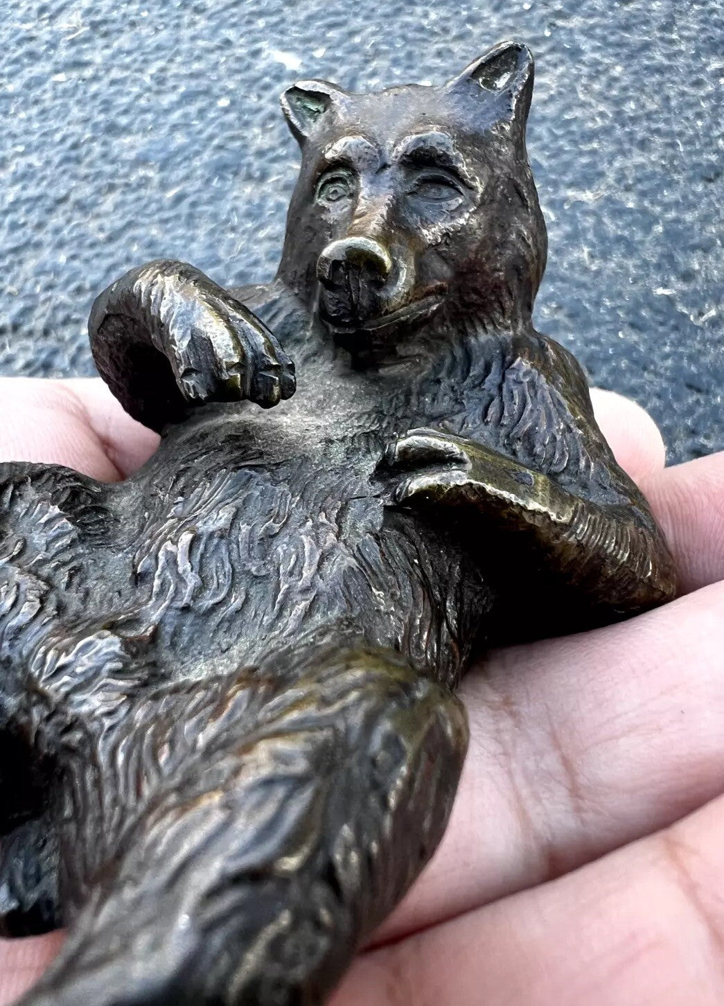 Awesome Austrian Vienna Style Bronze Paperweight of Playful Bear5