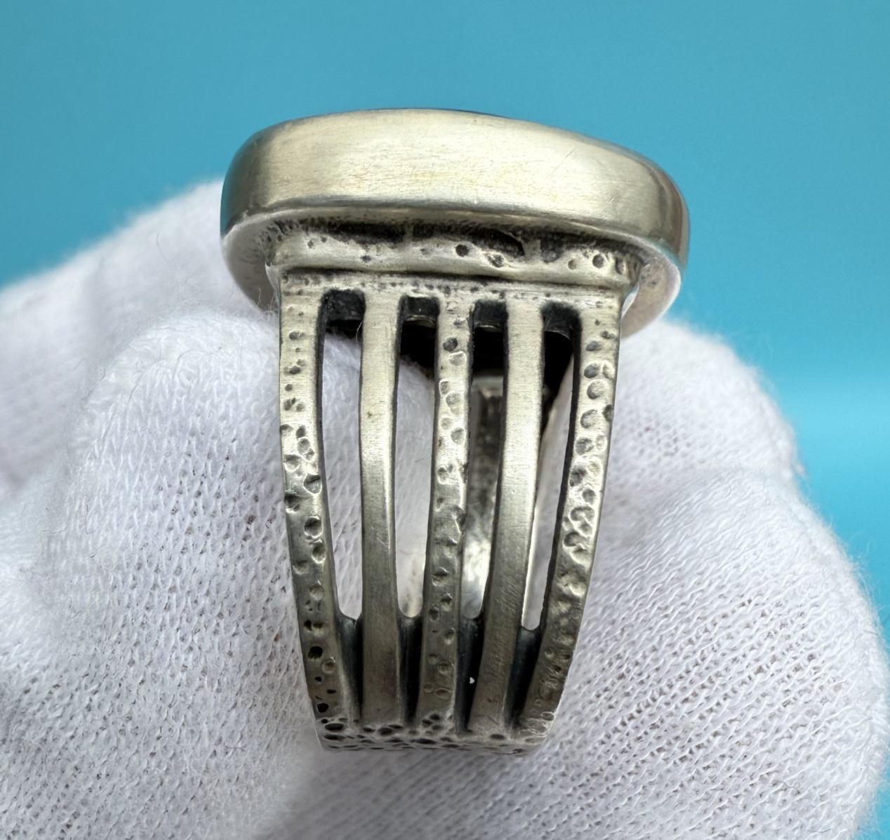 Retired Silpada Sterling Silver Bronzite Ring with Brown Earth Stone6