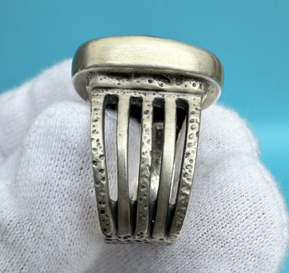 Retired Silpada Sterling Silver Bronzite Ring with Brown Earth Stone6