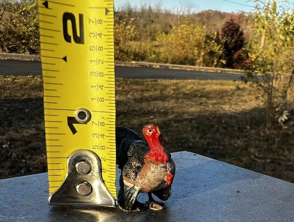 Antique Austrian Vienna Cold Painted Bronze Figure of Turkey5