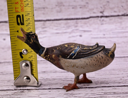 Antique Austrian Vienna Cold Painted Bronze Figure of Mallard Duck Figure6