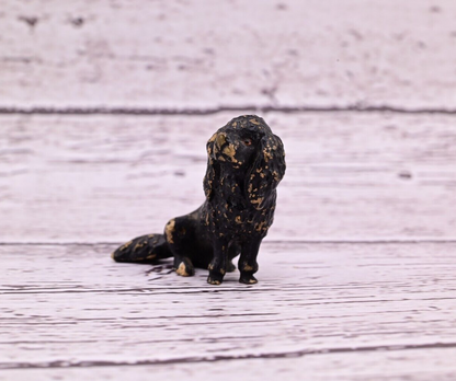 Antique Austrian Vienna Cold Painted Bronze Figure of Small Black Poodle2