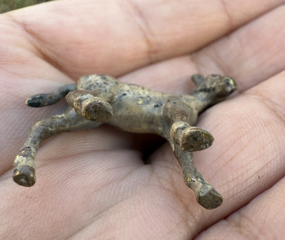 Cute Antique Austrian Vienna Cold Painted Bronze Figure of Young Donkey Foal9