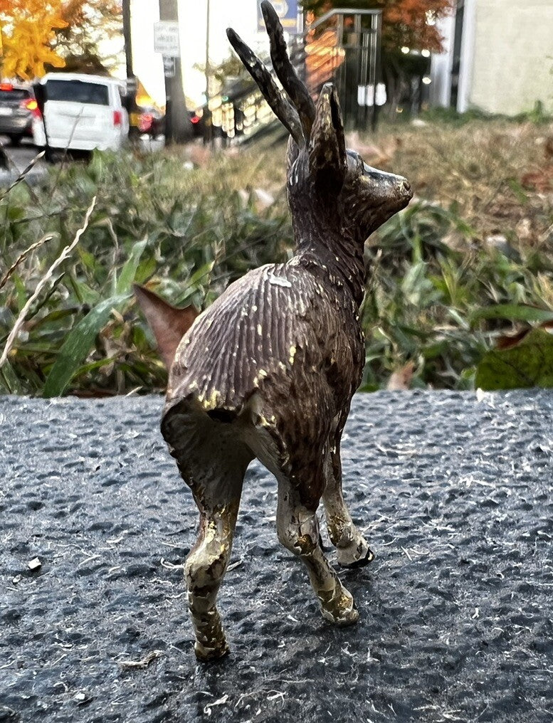 Antique Austrian Vienna Cold Painted Bronze Figure of Antelope / Stag3